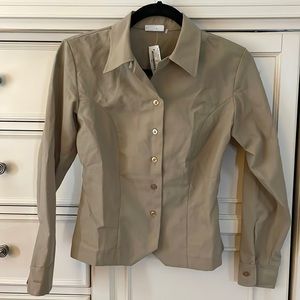 Army Surplus Khaki Button down shirt - Small